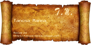 Tancsa Manna névjegykártya